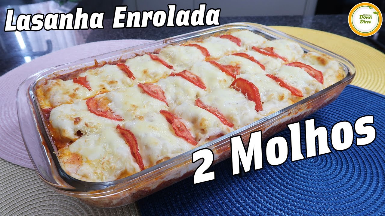 UMA LASANHA DIFERENTE PARA O SEU NATAL COM 2 MOLHOS | LASANHA ENROLADA COM 2 MOLHOS | LASANHA #917