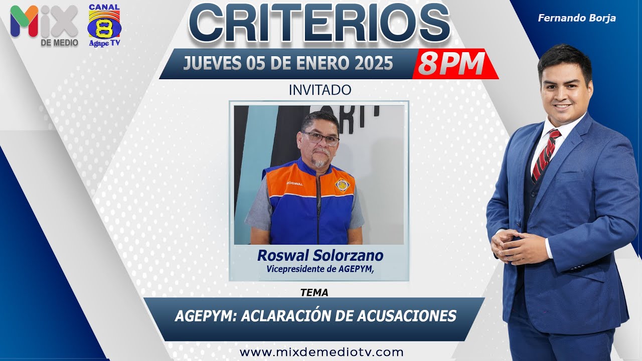 AGEPYM responde a acusaciones | Roswal Solórzano en Criterios