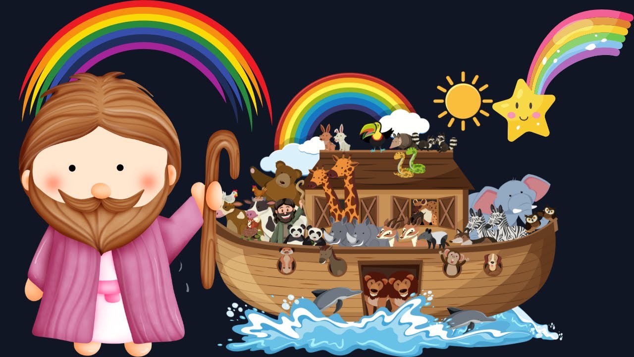 God's Promise and the Rainbow: The Story of Noah's Ark|Rainbow Baby Sensory |Christian Lullaby