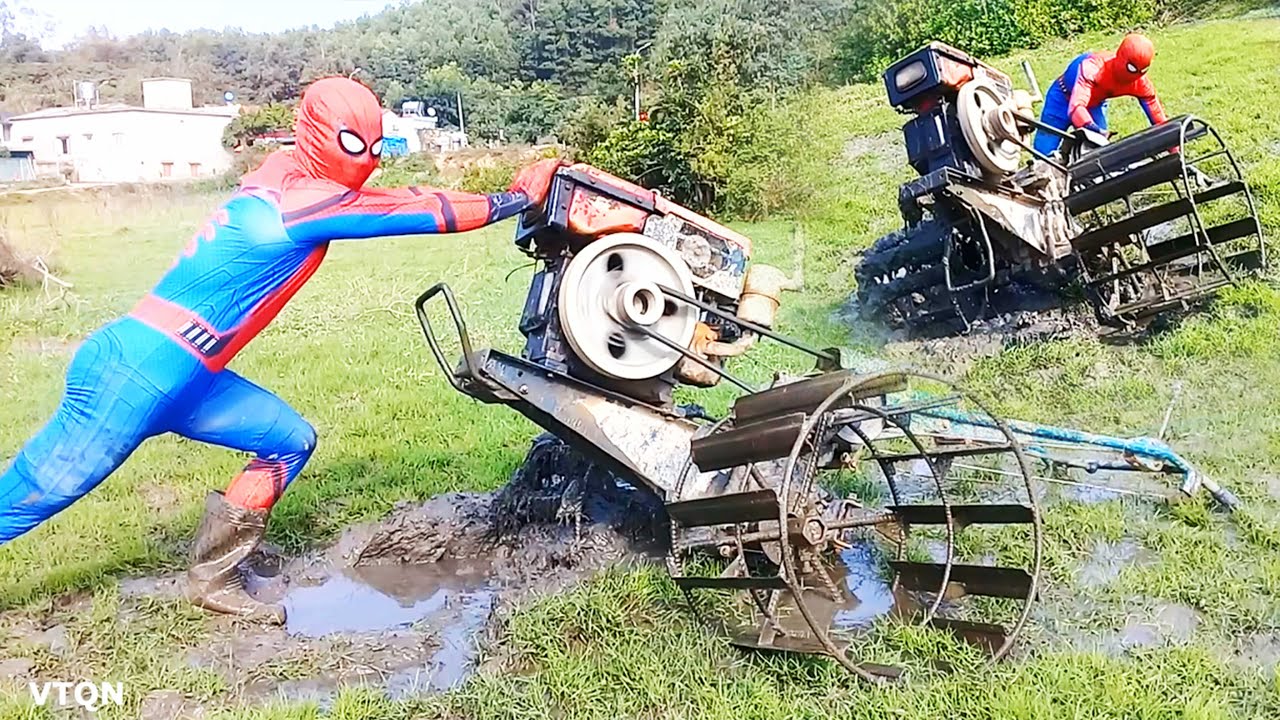 Spider Man | tổng Hợp Những Video Quay Máy Cày Hài Hước Nhất Của Người Nhện VTQN