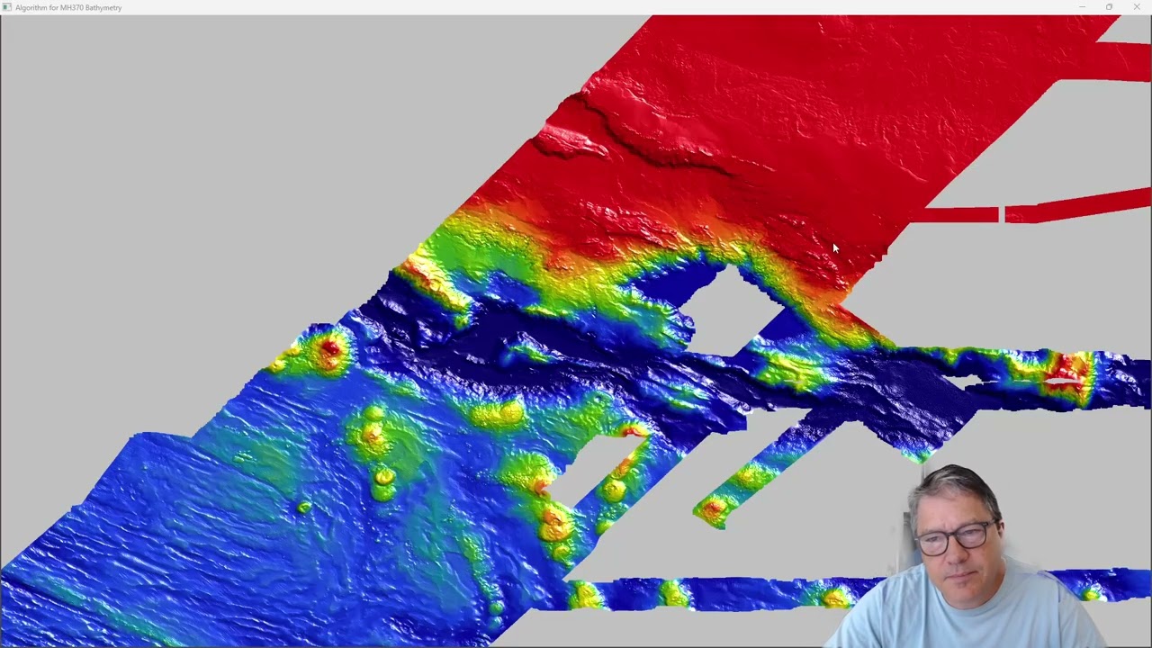MH370 Update: Visualising detailed bathymetry in the current area of interest, 21 January 2025