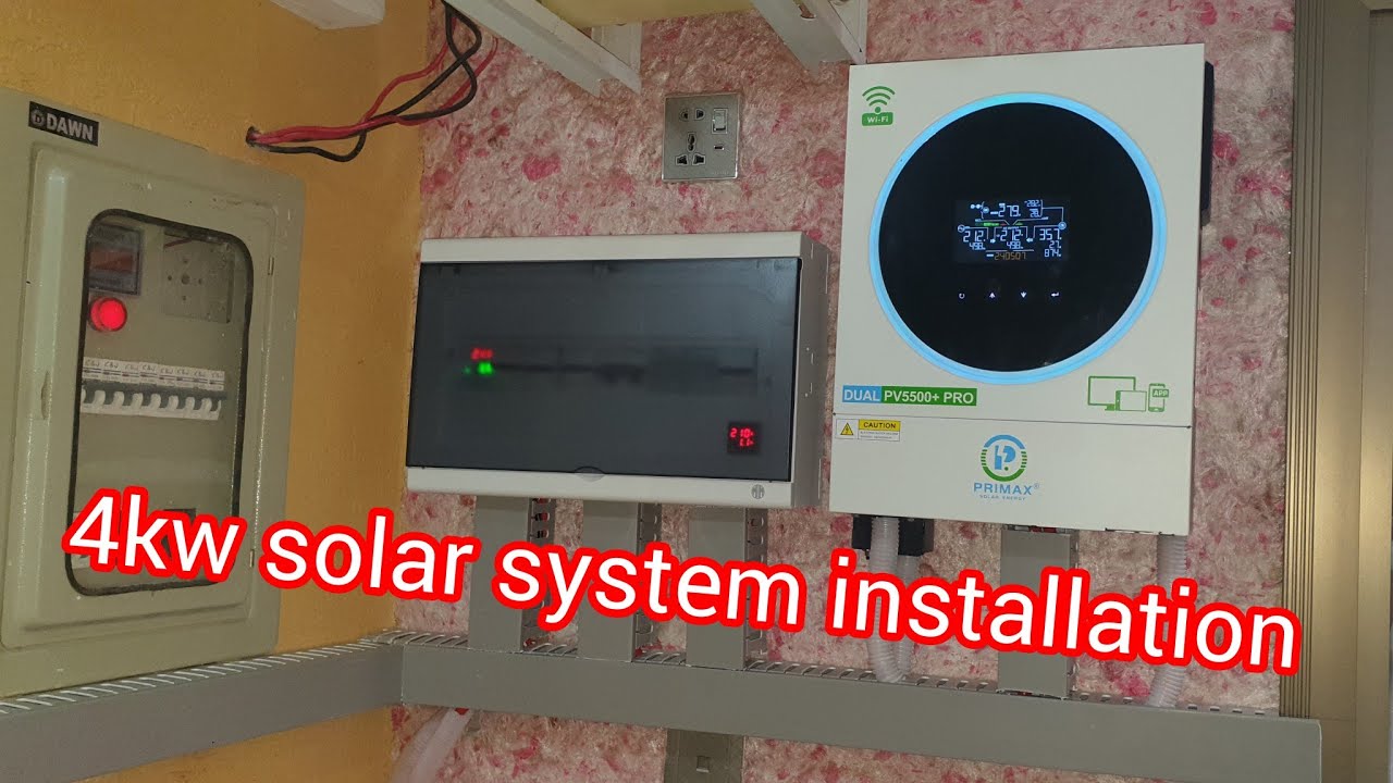 primax PV 5500 4kw hybrid solar system installation with n-type solar panels