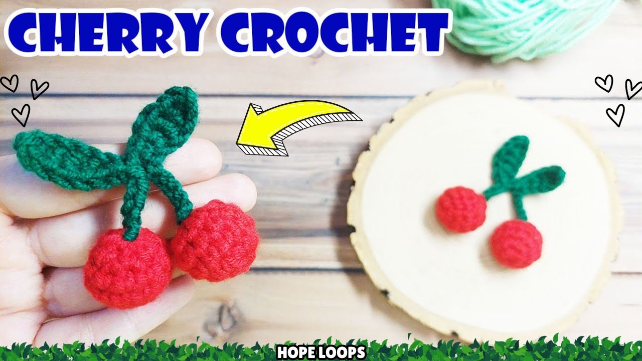 Easy Cherry Crochet Tutorial | Cute Amigurumi Cherries for Beginners 🍒