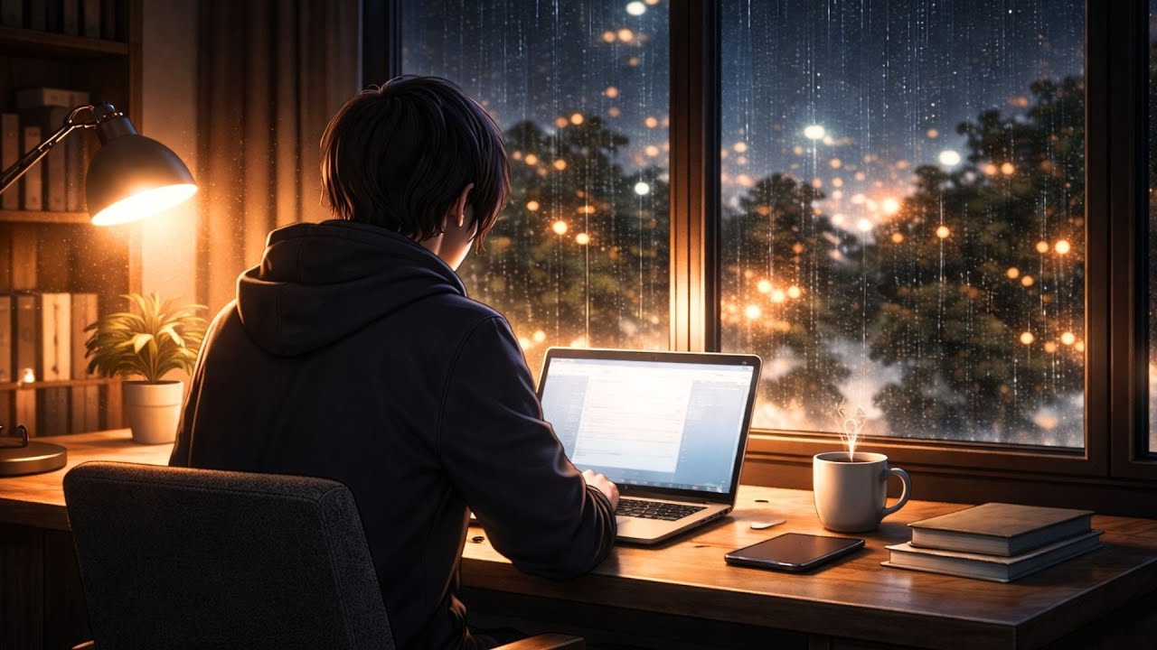 Rainy Window – Ruhige Fokusmusik01