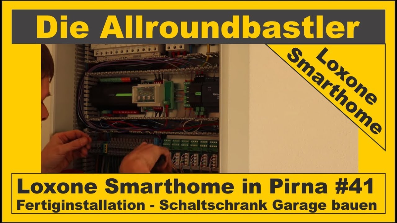 Loxone Smarthome - Fertiginstallation in Pirna #41 - Schaltschrank Garage weiter verdrahten