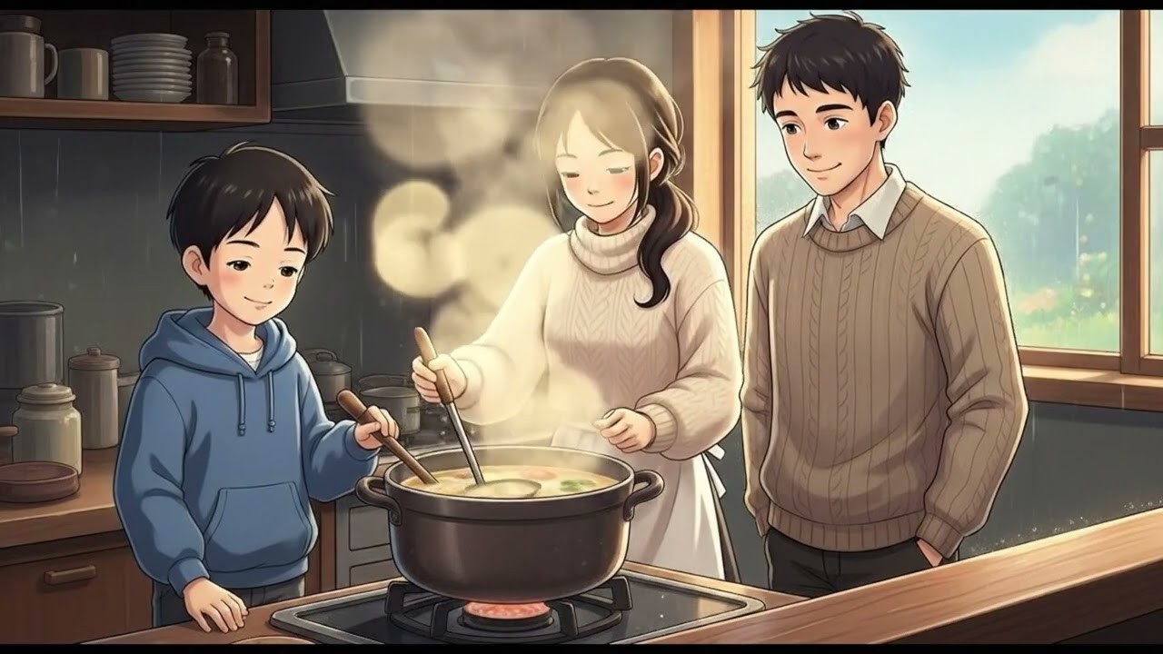 “A Rainy Day in Our Mobile Home — Warm Family Moments”