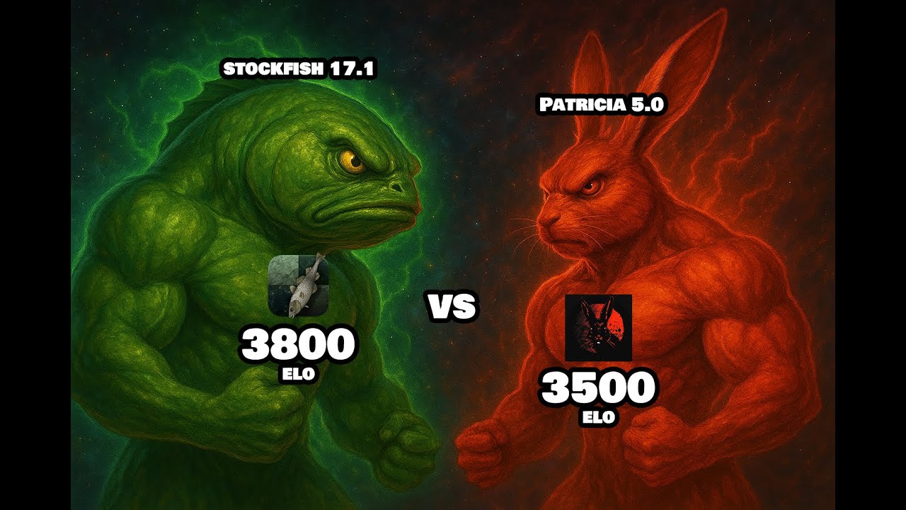 El motor más agresivo del mundo VS el más poderoso: Patricia 5.0 VS Stockfish 17.1
