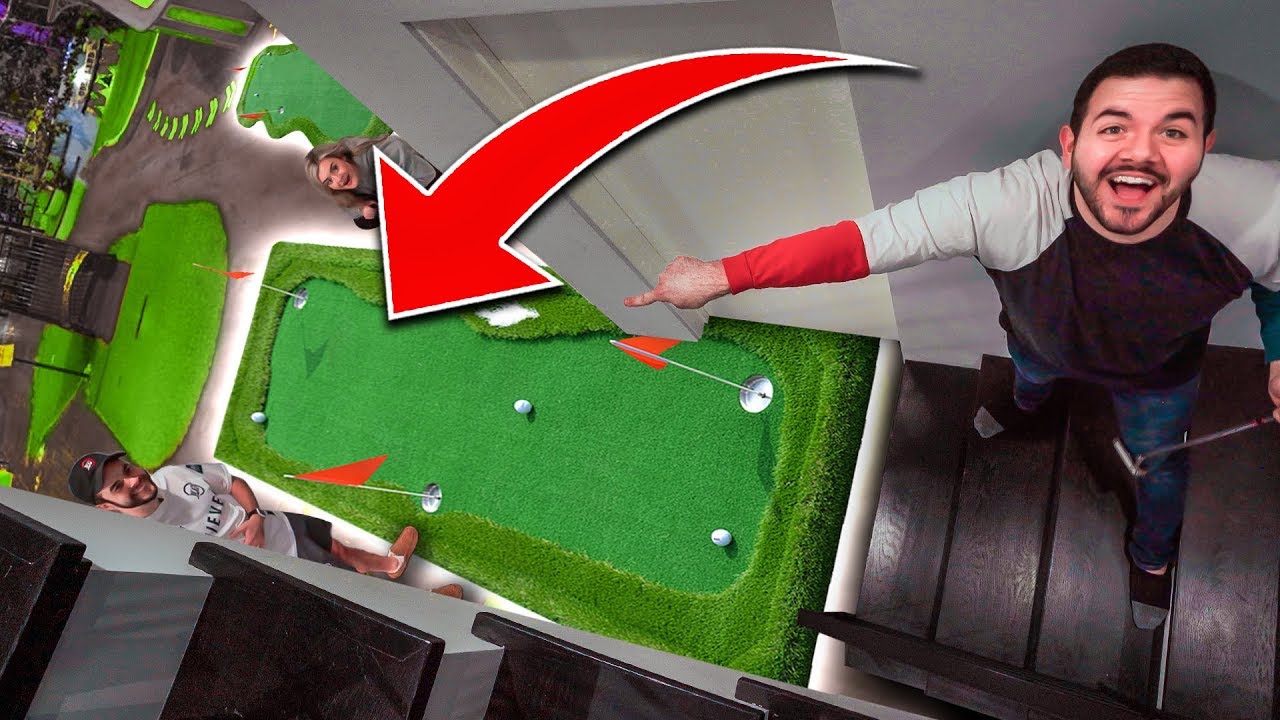 TRANSFORMING OUR HOUSE INTO A GOLF COURSE ft. CouRage, BrookeAB, Nadeshot, Valkyrae