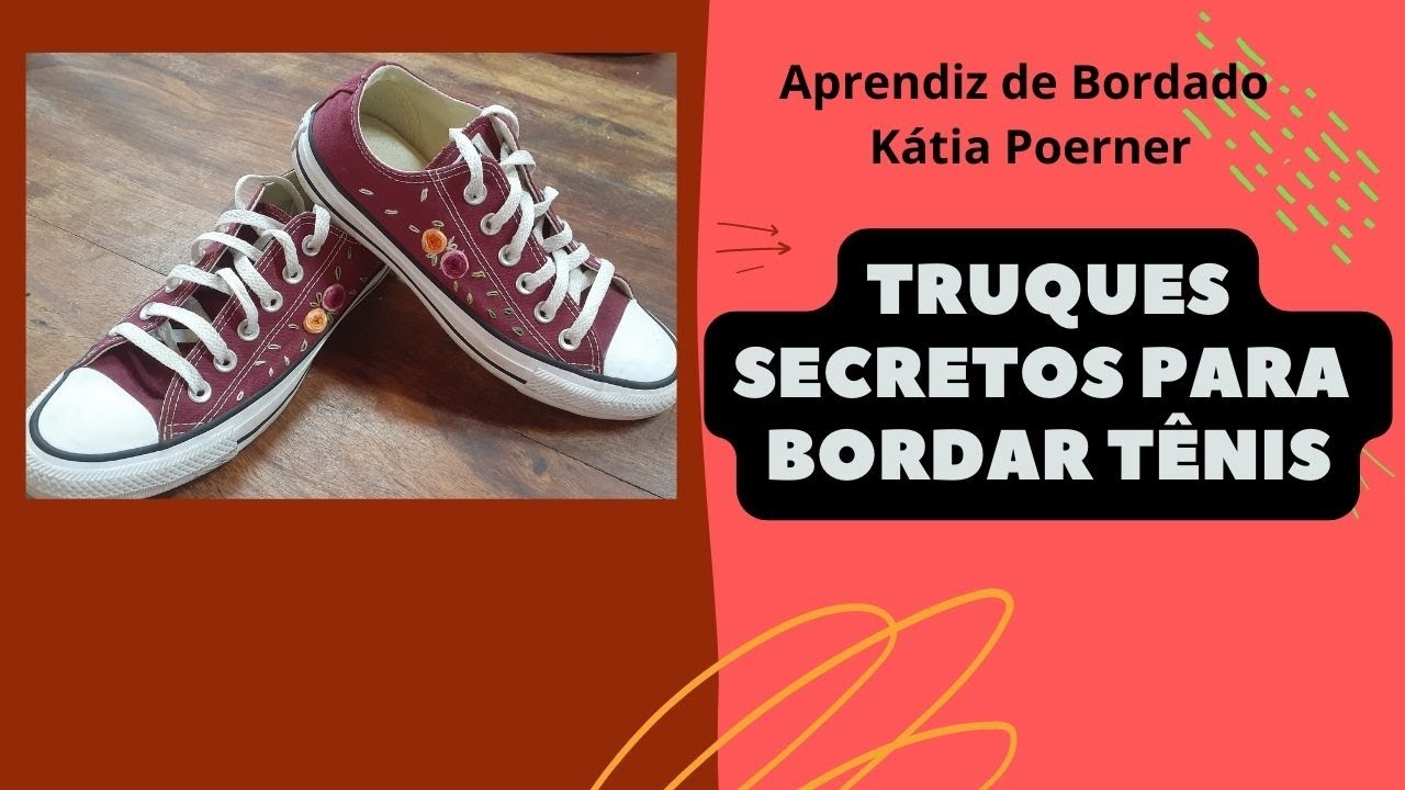 Como bordar TÊNIS | Bordado Livre | DIY ideia |