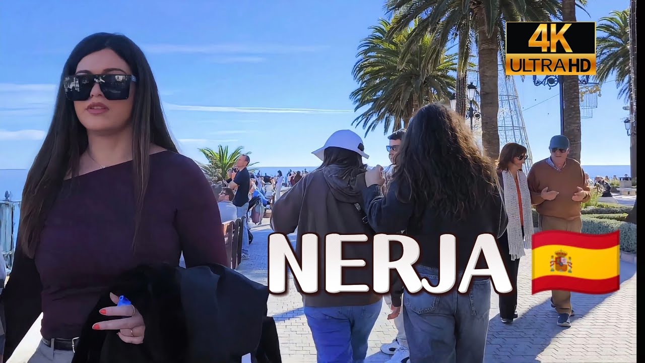 🔥TAN HERMOSO 😍 Paso a paso visita NERJA, Málaga, España 🇪🇸 COSTA DEL SOL 🌞 4K 