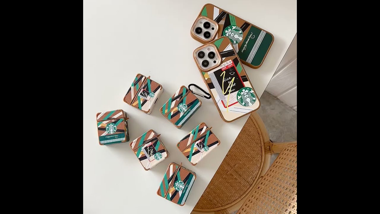 Карамельные чехлы для Apple Airpods Pro, 1/2, 3 Starbucks