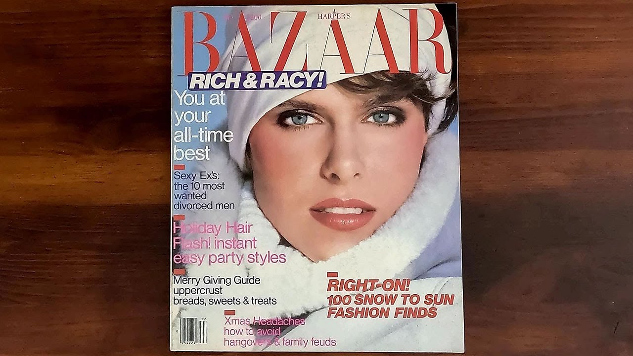 🎄Harper's Bazaar December 1985 Kirsten Allen, Tom Hanks, Michael Douglas | ASMR Magazine Flip Thru