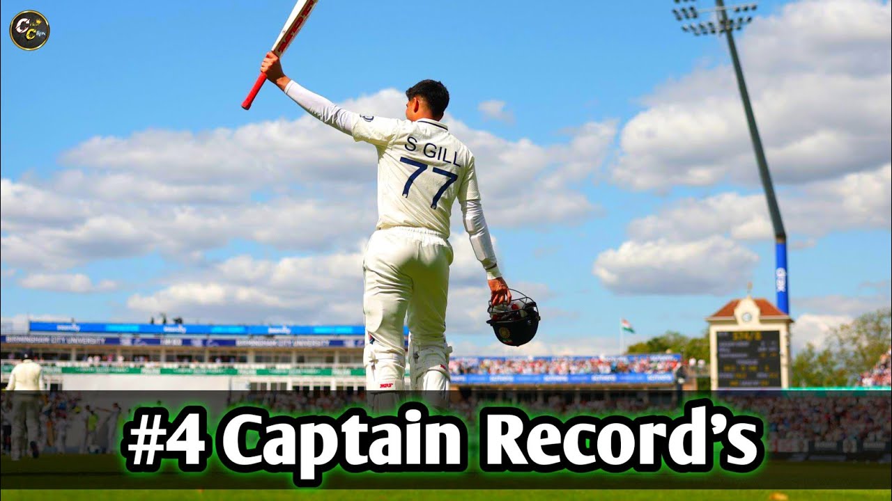 🚨 4 Records Of Captain Shubhman Gill 💯🔥 #indiavsengland #cricket #shubhmangill #testcricket
