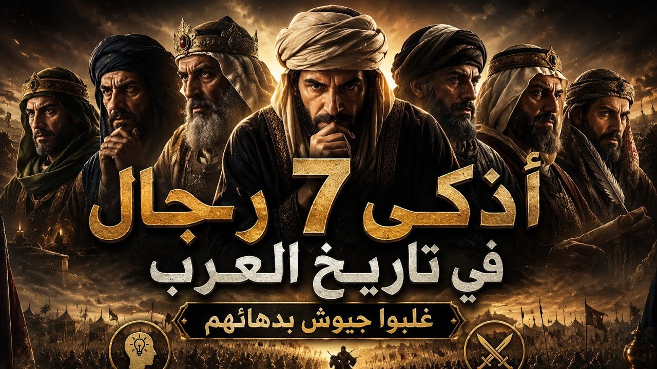 أذكى 7 دُهَاةٍ فِي تَارِيخِ الإِسْلَامِ.. رِجَالٌ غَلَبُوا الْجُيُوشَ بِعُقُولِهِمْ! 🧠👑