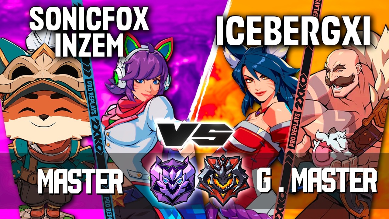2XKO ▰ SONICFOX - INZEM (Ahri-Teemo) vs ICEBERGXI (Ahri-Braum) ▰ 2XKO Pro level replays