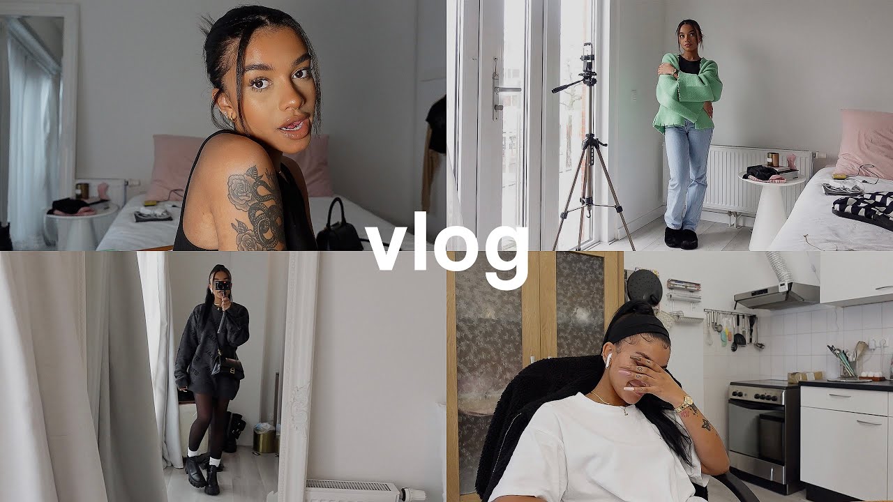 VLOG: i relaxed my hair, going into lockdown + shooting content.