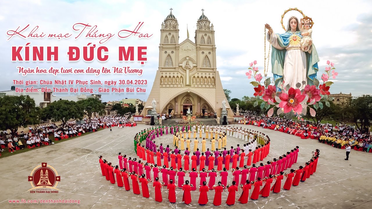 Khai mạc tháng dâng hoa đồng tiến kính dâng Đức Mẹ tại Giáo xứ Đền Thánh Đại Đồng 2023