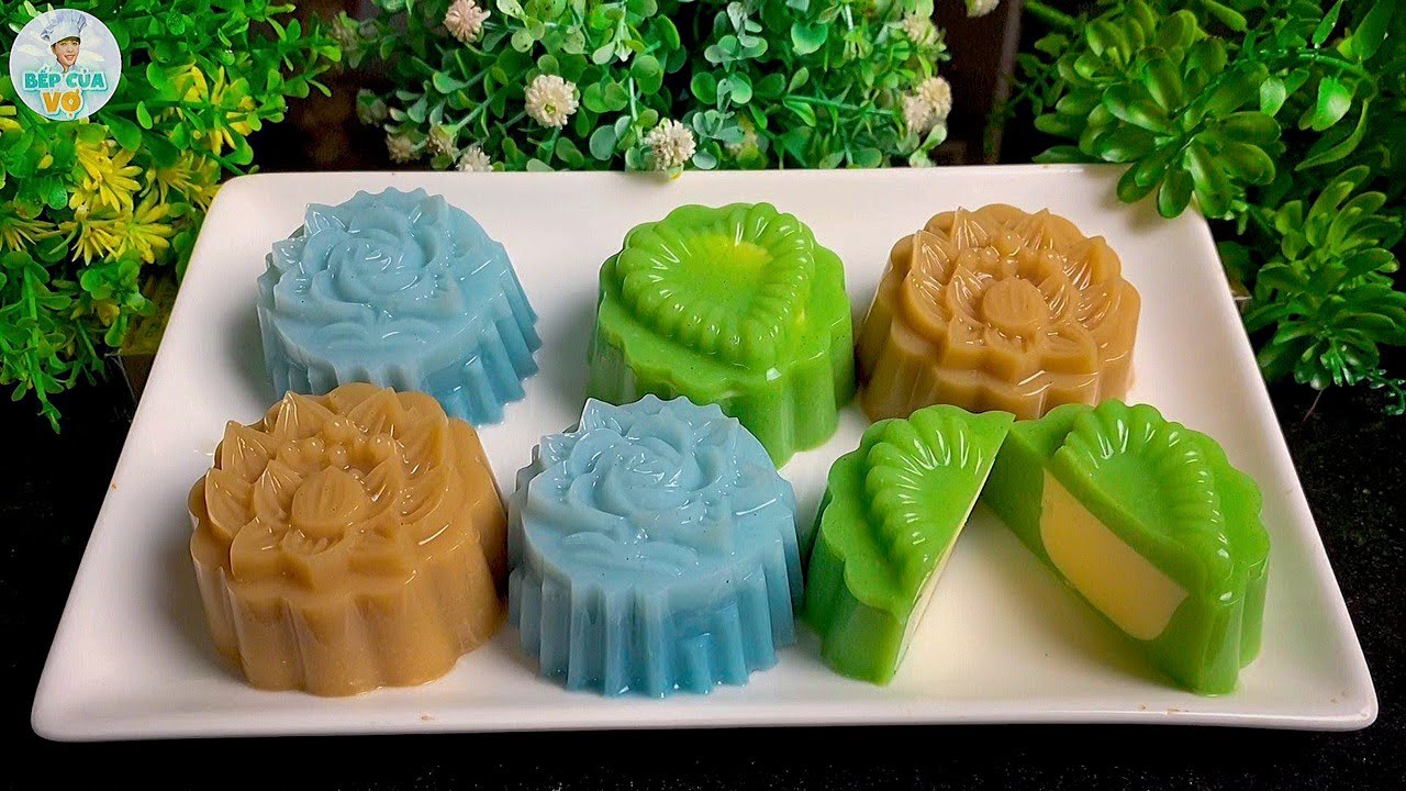 Làm ngay BÁNH TRUNG THU RAU CÂU nhân bánh Flan cho gia đình thêm ấm cúng | Bếp Của Vợ