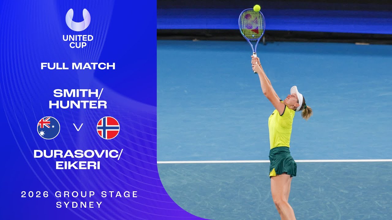 Smith/Hunter v Durasovic/Eikeri Full Match | United Cup 2026 Group D