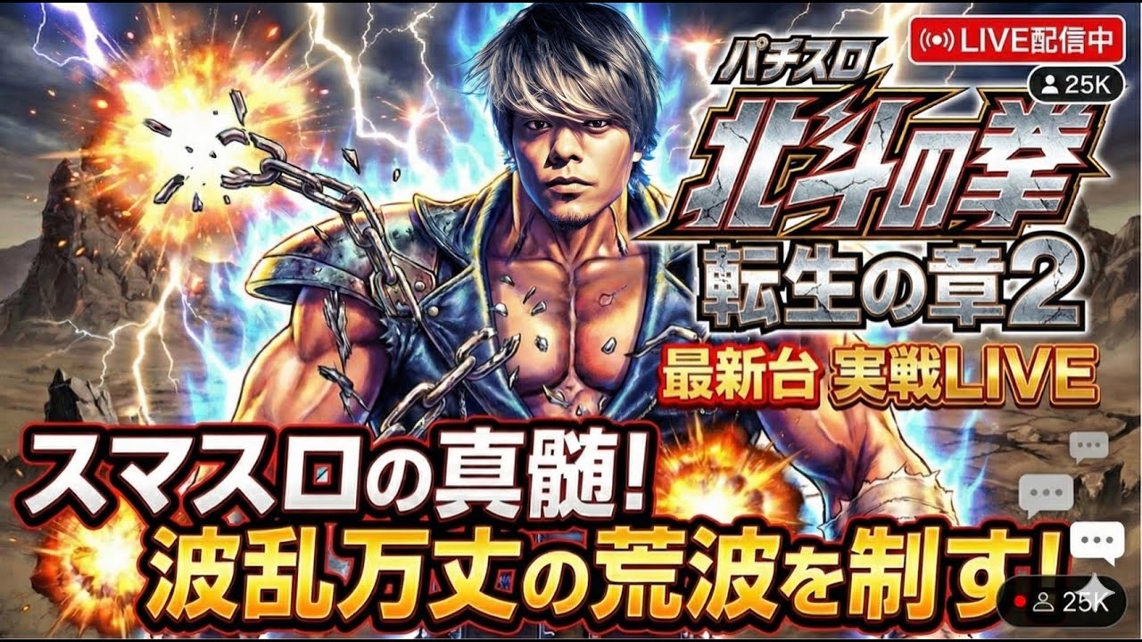 【チャプター付きアーカイブ】最新台のスマスロ北斗の拳転生の章2を最速万枚攻略実戦配信！【2026.1.5】#shorts パチンコ SLOT PACHINKO 実践