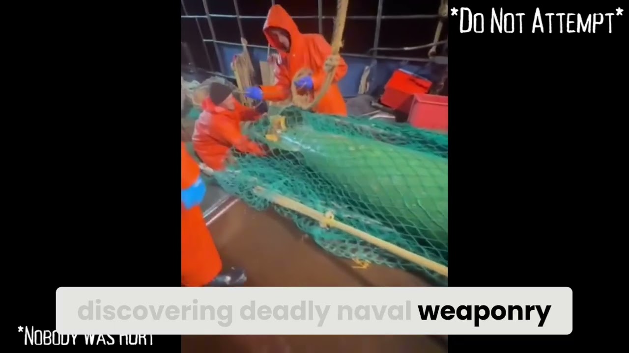 Fishing a Torpedo?! 😳⚓#ShockingFootage #WTFMoments