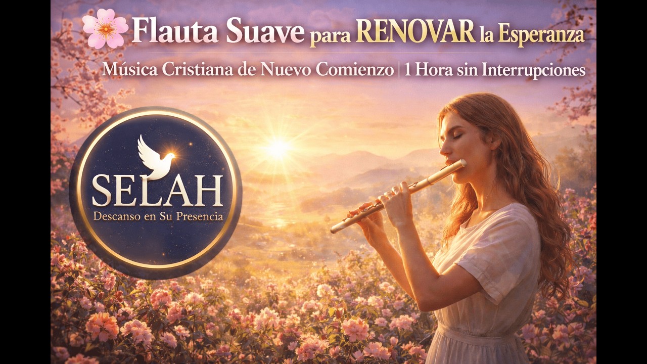 🌸 Flauta Suave para RENOVAR  Esperanza | Música Cristiana Nuevo Comienzo | 1 Hora sin Interrupciones