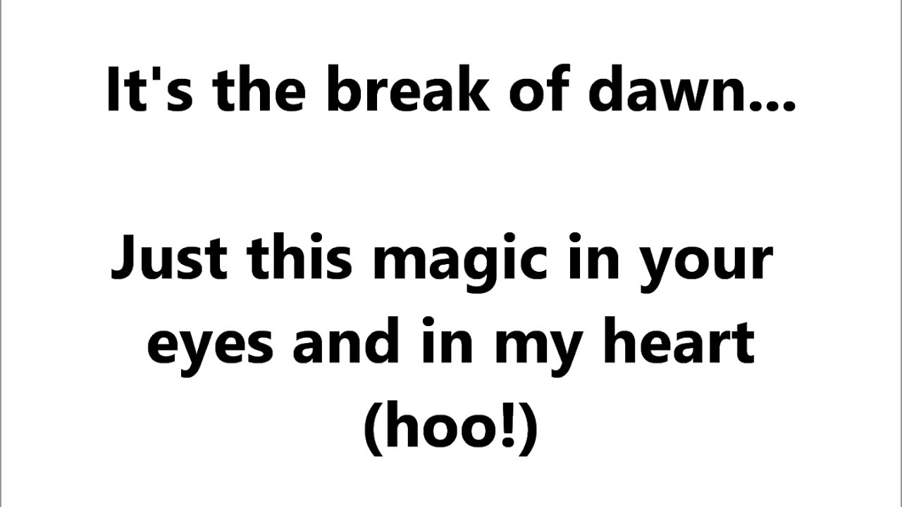 Michael Jackson- Break Of Dawn Lyrics