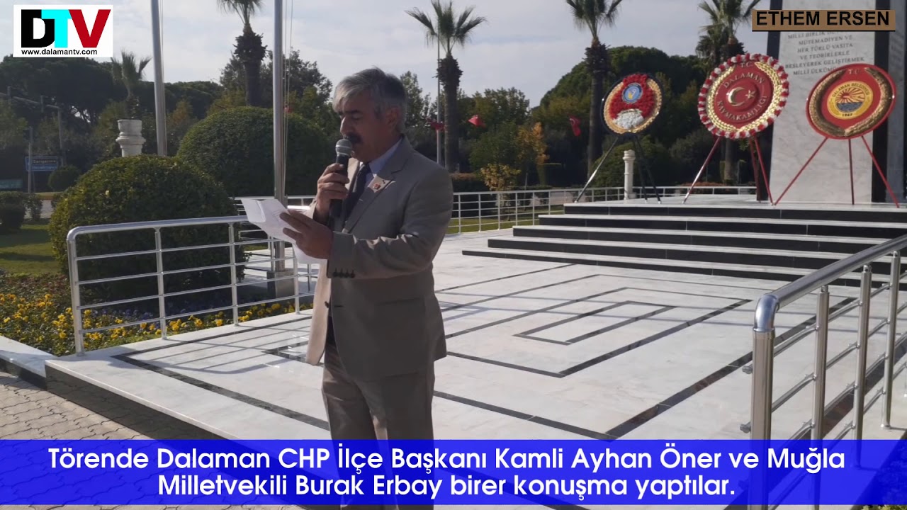 DALAMAN CHP İLÇE ÖRGÜTÜNDEN ÇELENK SUNUMU