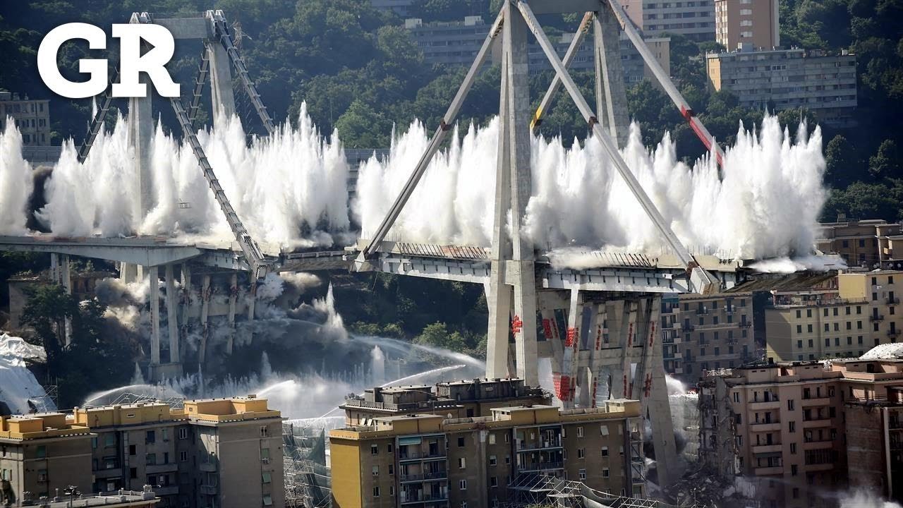 Detonan restos de puente en Italia