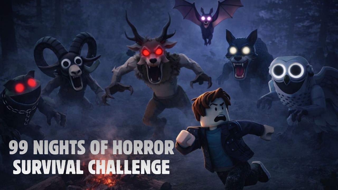 99 Nights of Horror Survival Challenge | 99 Nights In The Forest | Roblox
