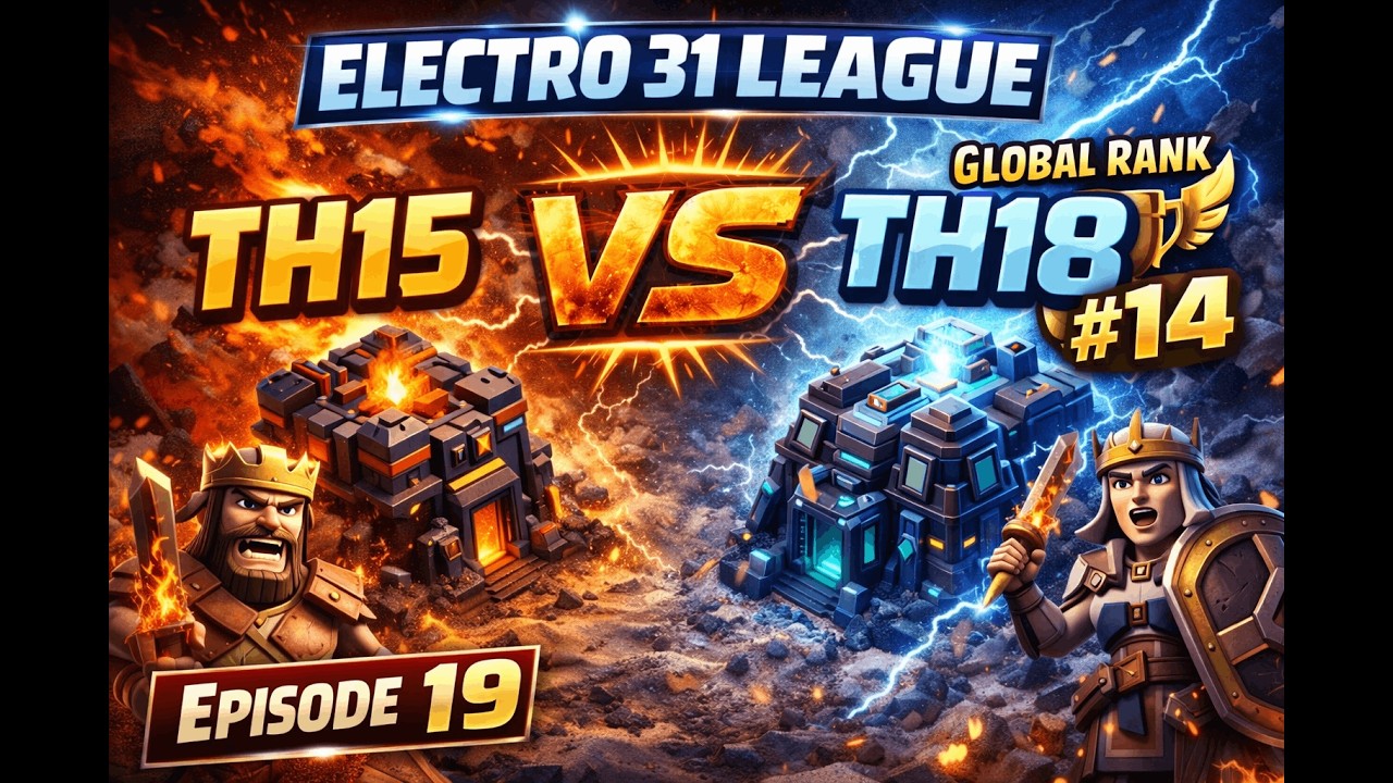 TH15 vs TH18 🔥 Electro 31 | Global Ranking 14 | Episode 19 (9 Attacks)