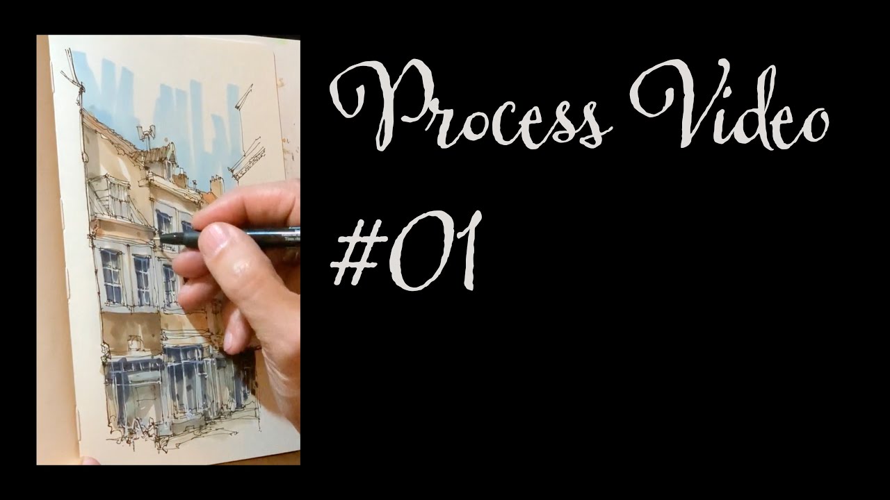 Sketching a Maastricht street: Watch the full process