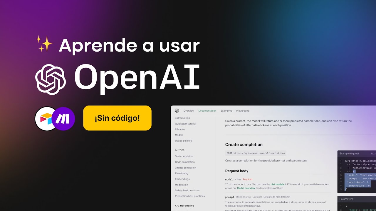 ✨ Usa INTELIGENCIA ARTIFICIAL en tus proyectos SIN CODIGO (OPENAI)