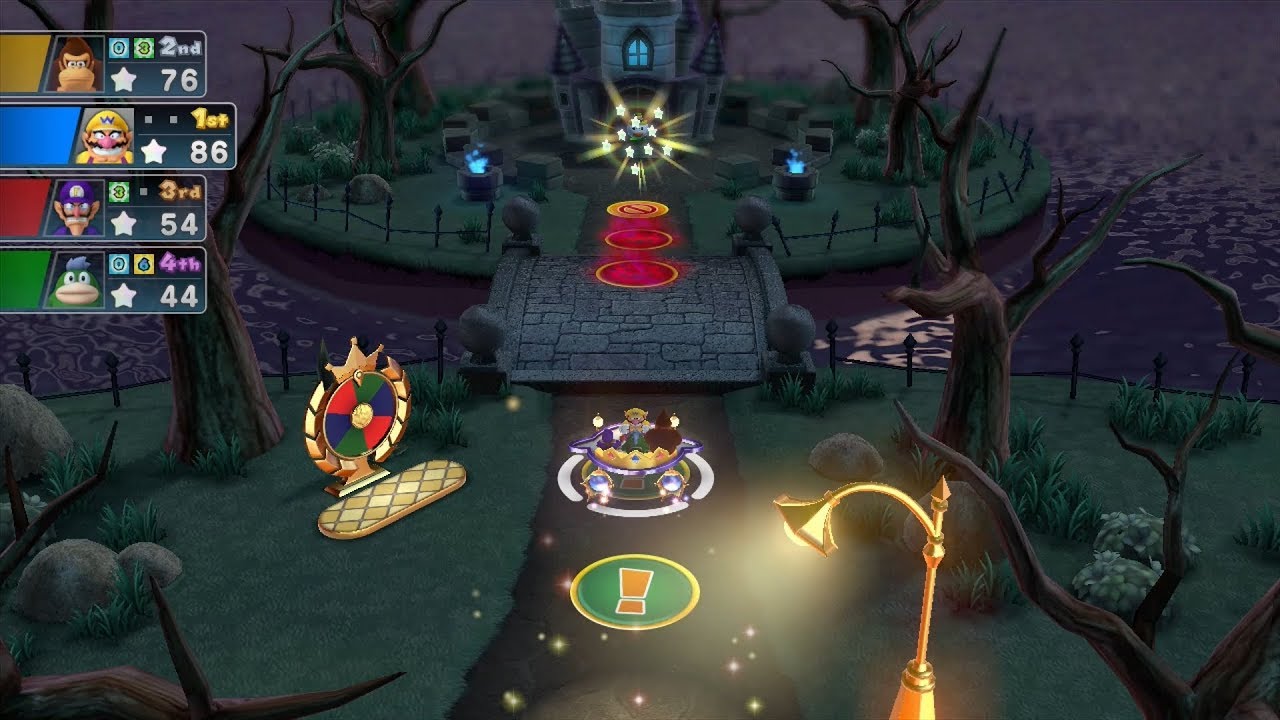 Mario Party 10 Mario Party #181 Wario vs Waluigi vs Spike vs Donkey Kong Haunted Trail Master
