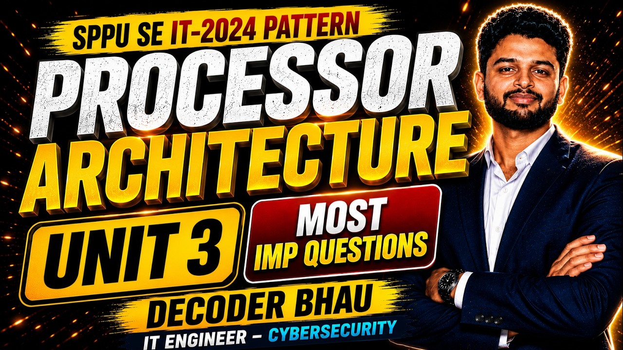 Processor Architecture Unit 3 Most Imp Questions | PIC I/O Ports,Timer &Counter| SPPU  2024 Pattern