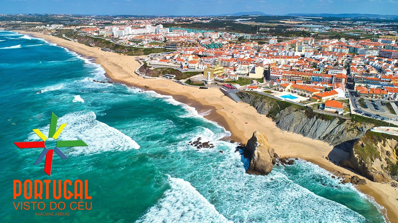 Santa Cruz 🏖️ beach aerial - Praia de Santa Cruz - Torres Vedras - 4K UltraHD