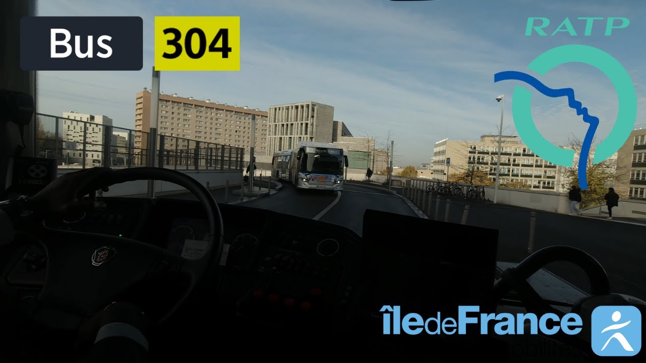 Bus 304 RATP | Nanterre La Boule - Asnières Les Courtilles Métro - 4K