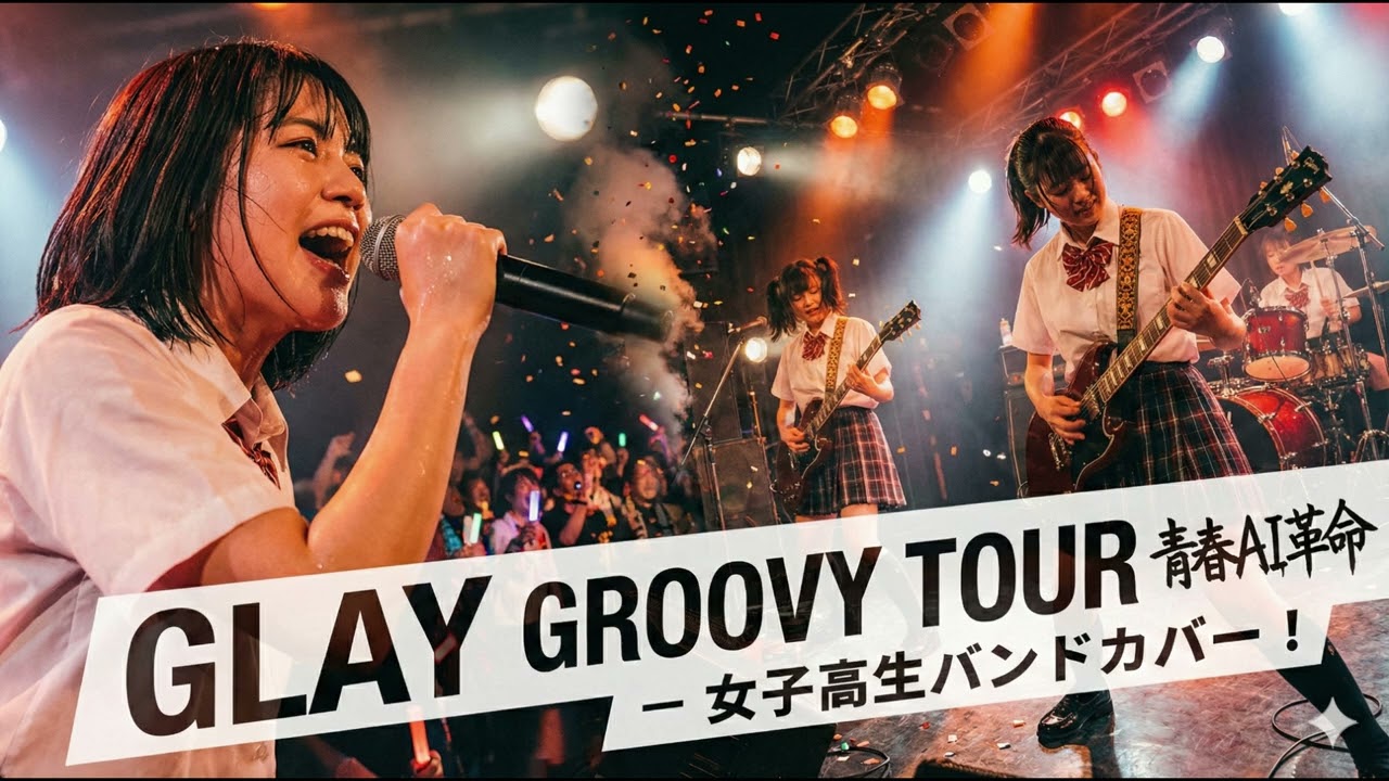 GLAY  GROOVY TOURライブ風｜Japanese Girls AI Rock Band｜邦楽カバー