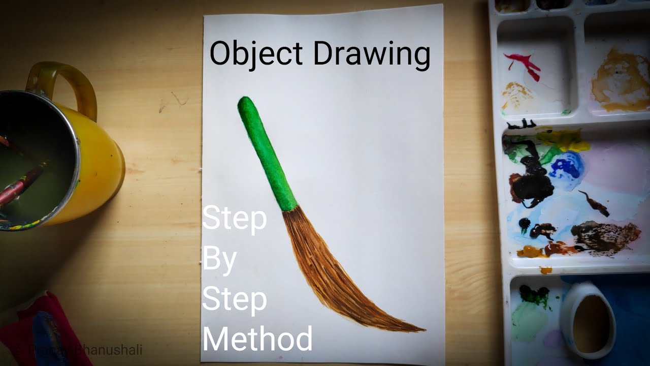 Still life drawing (Broom) for elementary / intermediate grade exams|Step by step method|