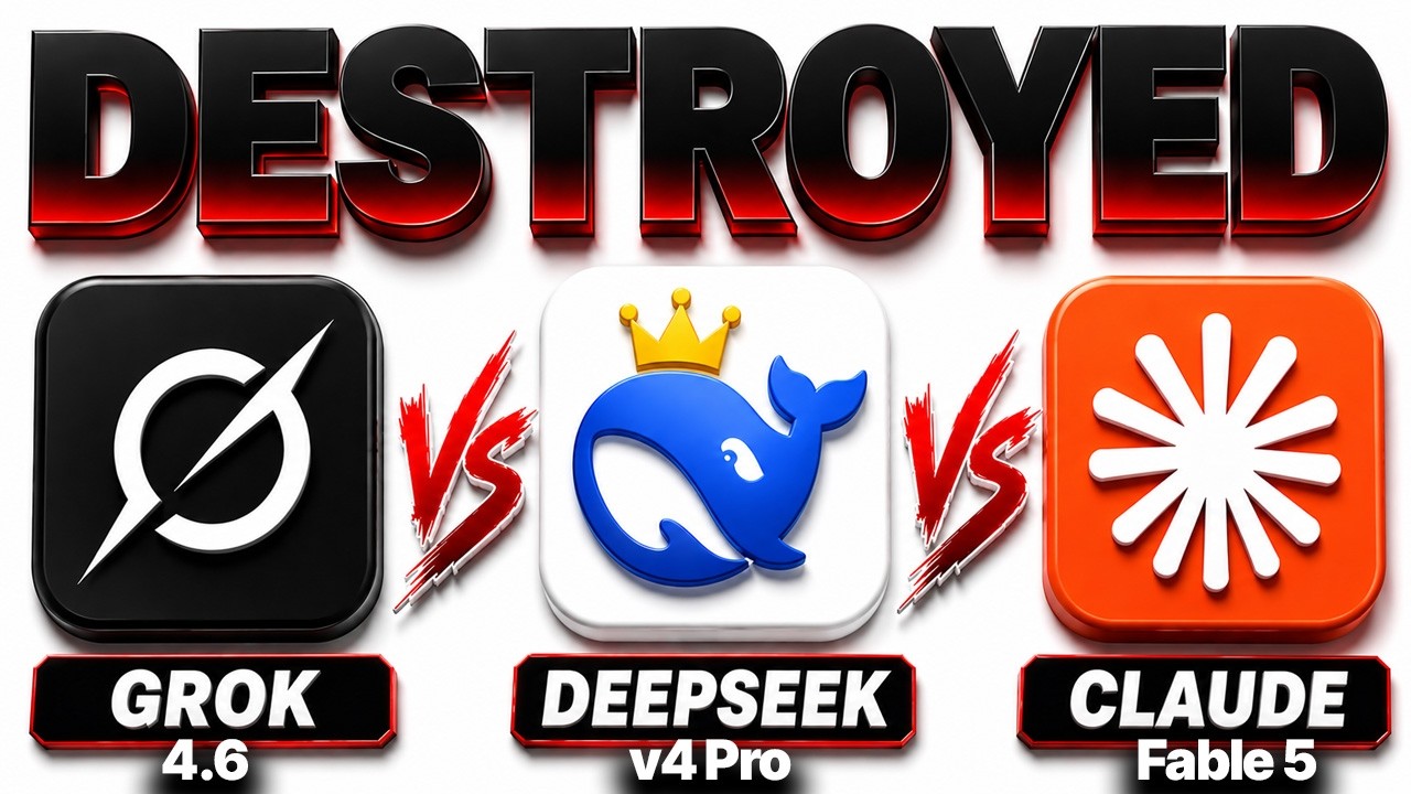 DeepSeek V4 Pro против Claude Fable 5 против Grok 4.6