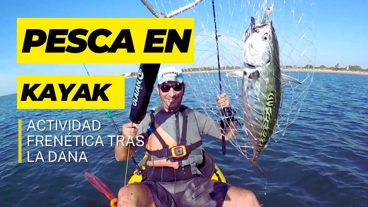 ✅ PESCA SPINNING y CURRICÁN en KAYAK tras la DANA 🌧️🌈🎣