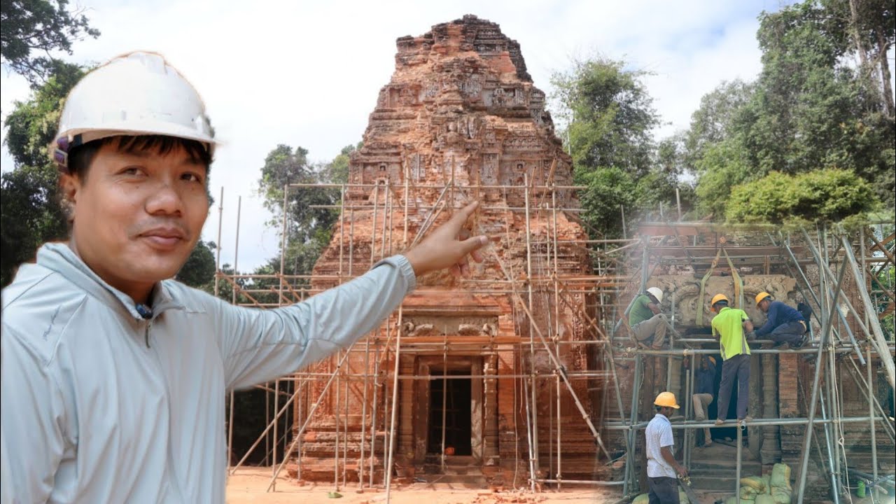 ជួសជុលប្រាសាទថ្មដាប់ ប្រាសាទឥដ្ឋមានក្បាច់ប្រណីត លើភ្នំគូលែន