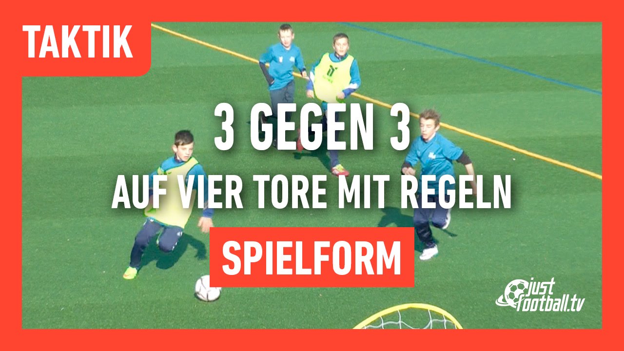 Fussballtraining: 3 gegen 3 mit Vorgaben - Spielform - Taktik