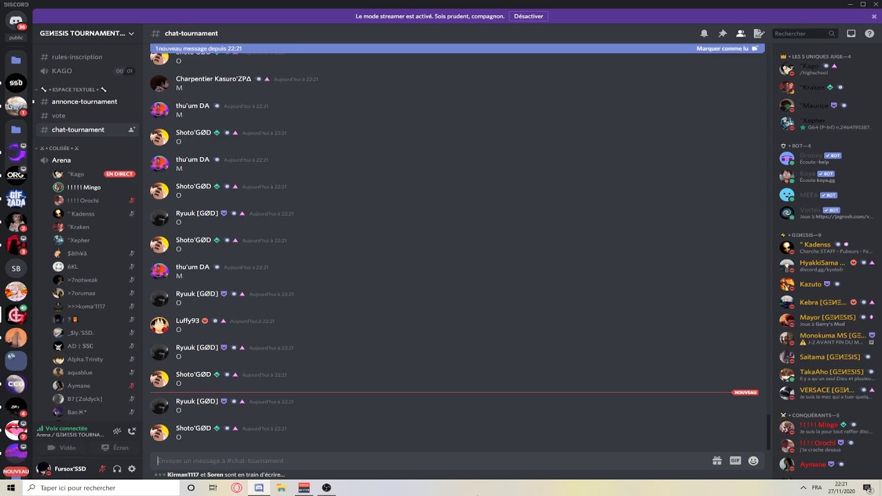 Orochi vs Mingo ( débit vocal discord )