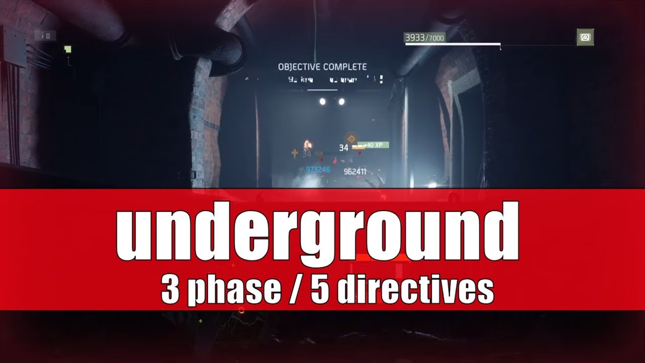 Tom Clancy's The Division Underground - 3 Phase / 5 Directives/ ? Hunters / SOLO - LIVESTREAM