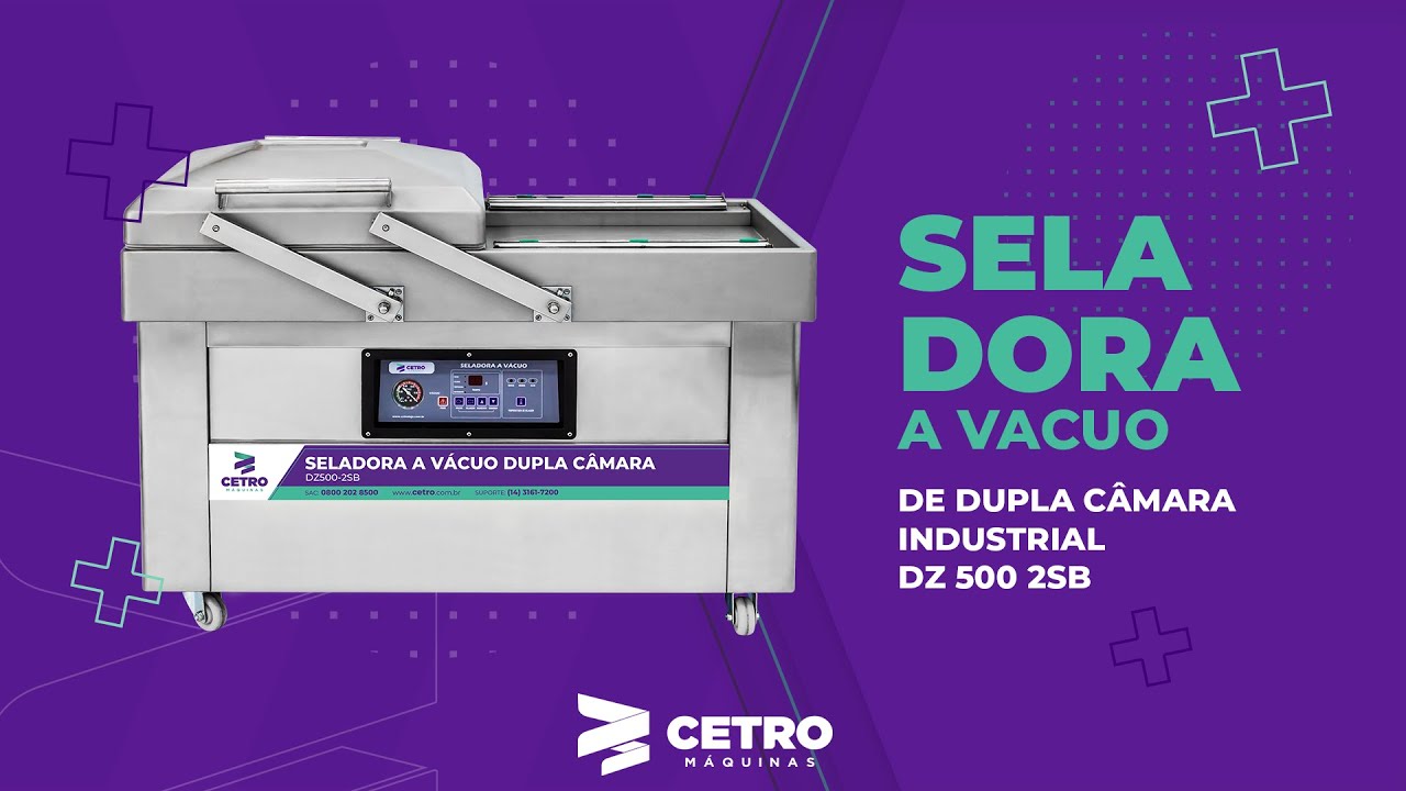 Seladora a Vácuo de Dupla Câmara Industrial DZ 500 2SB