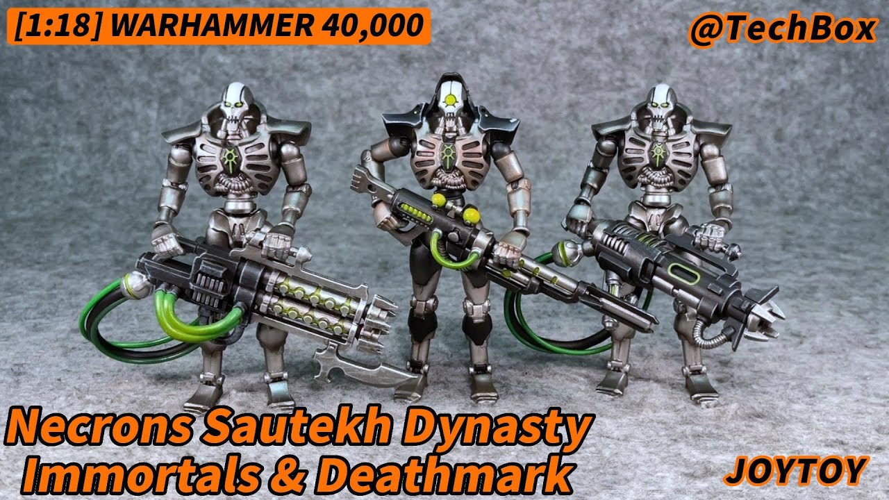 Joytoy Warhammer 40K, Necrons Sautekh Dynasty Immortals & Deathmark, 1/18 scale action figure