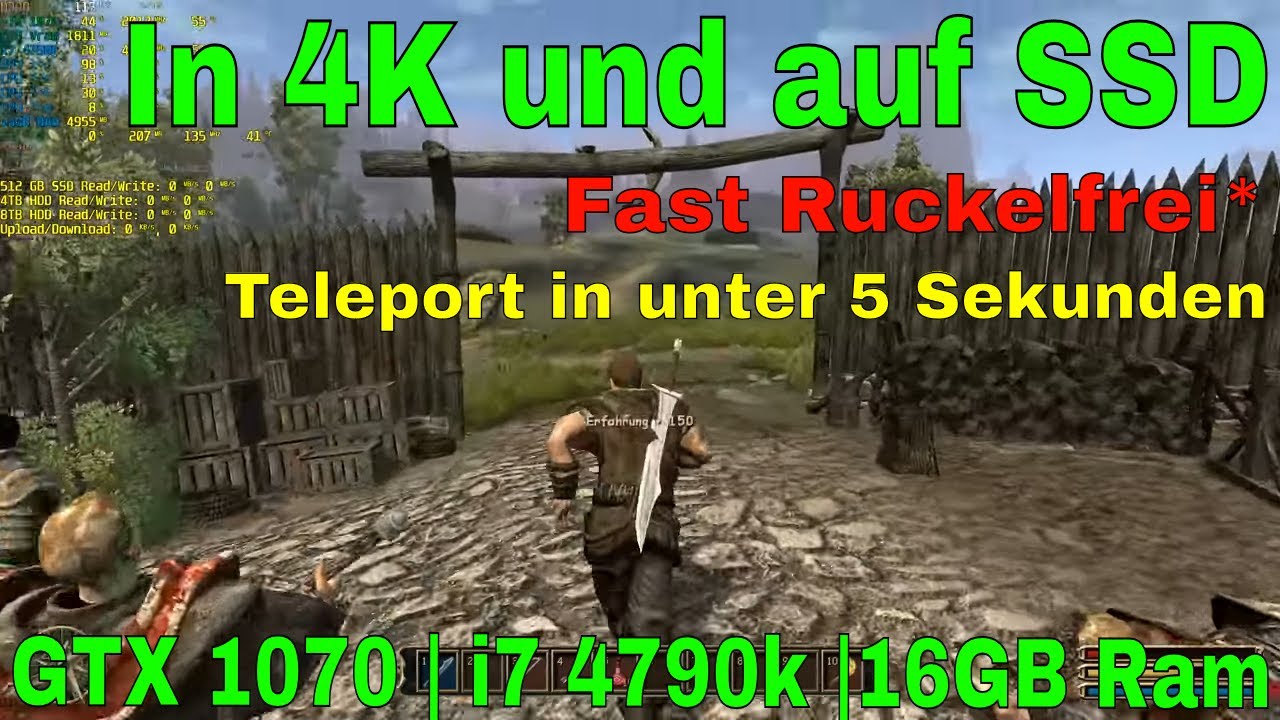 Gothic 3 | ohne Mods | SSD | 4K |  GTX 1070 | i7 4790K @4,6Ghz | 16GB Ram @2400mhz
