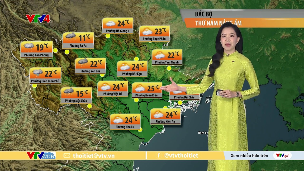 Dự báo thời tiết du lịch 3 ngày tới từ ngày 12 đến ngày 14/03/2026 | VTVWDB