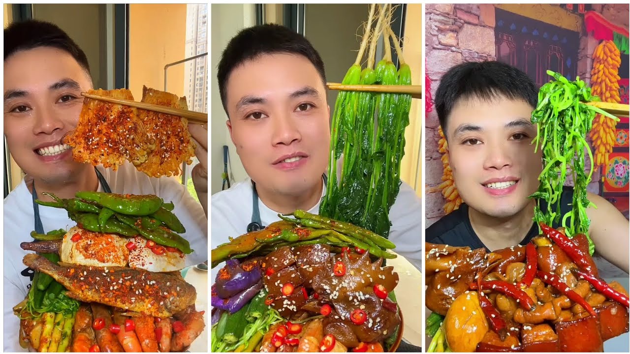 Yummy #242 Eat Meat 😋🔥, chicken 🍗 🍗, Shrimp 🦐🦐.. #mukbang  #eatingshow #yummyfood 